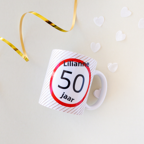 Jubileumcadeau voor haar mok