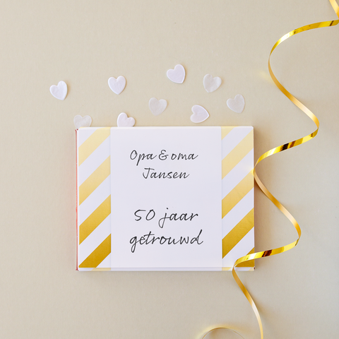 Jubileumcadeau voor opa en oma merci