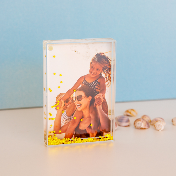 Nieuw product: fotoblok met glitter Nieuw product: fotoblok met glitter