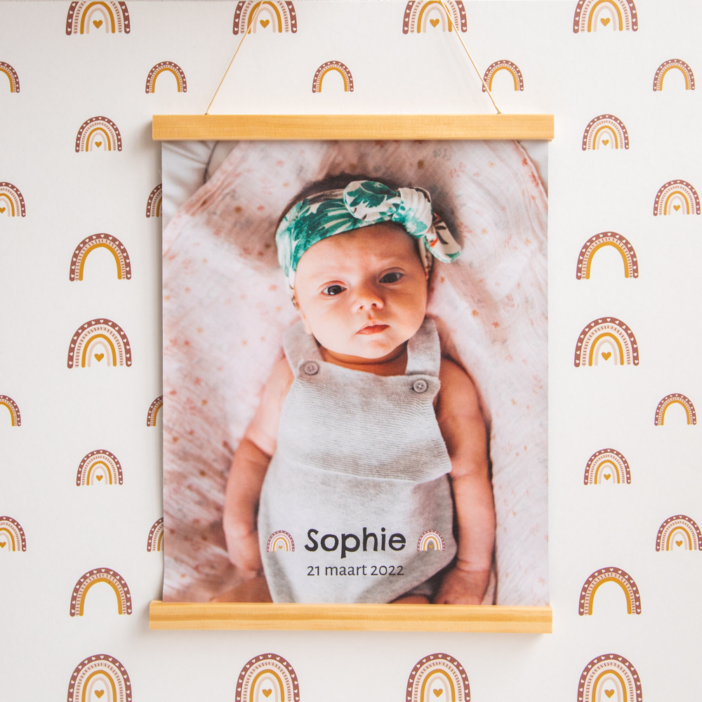 Foto op textielposter personaliseren Foto op textielposter personaliseren