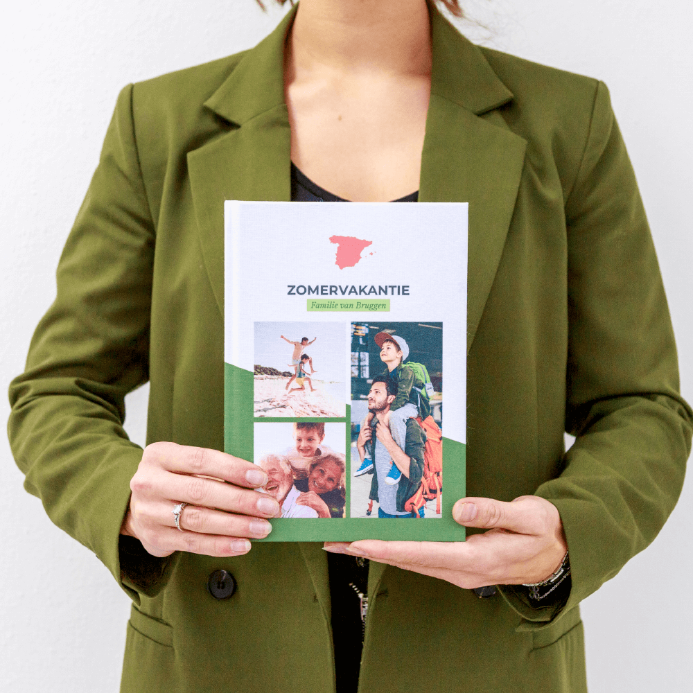 Grønn fotoboek a5 staand maken Grønn fotoboek a5 staand maken