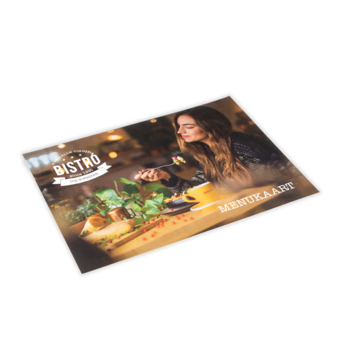 Menukaart A4 liggend 
