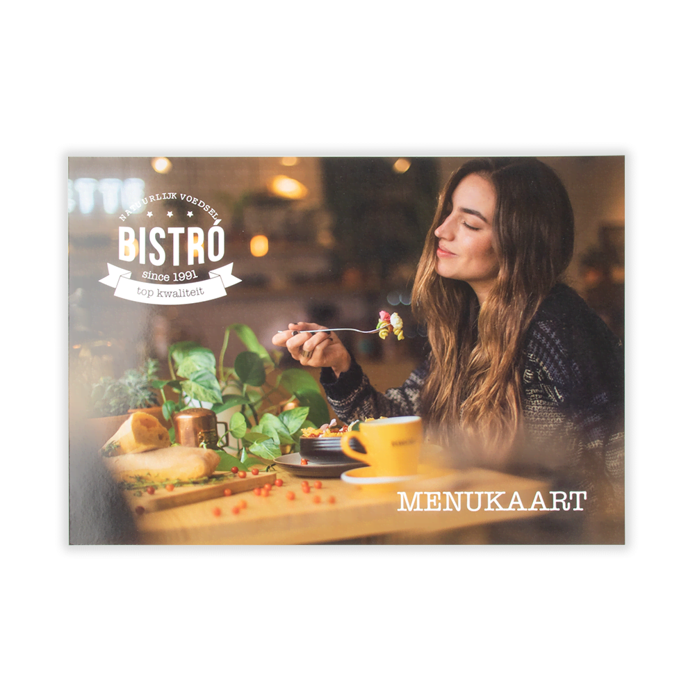 Menukaart A4 Liggend Menukaart A4 Liggend