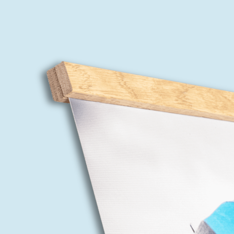 Foto op textielposter ophangsysteem