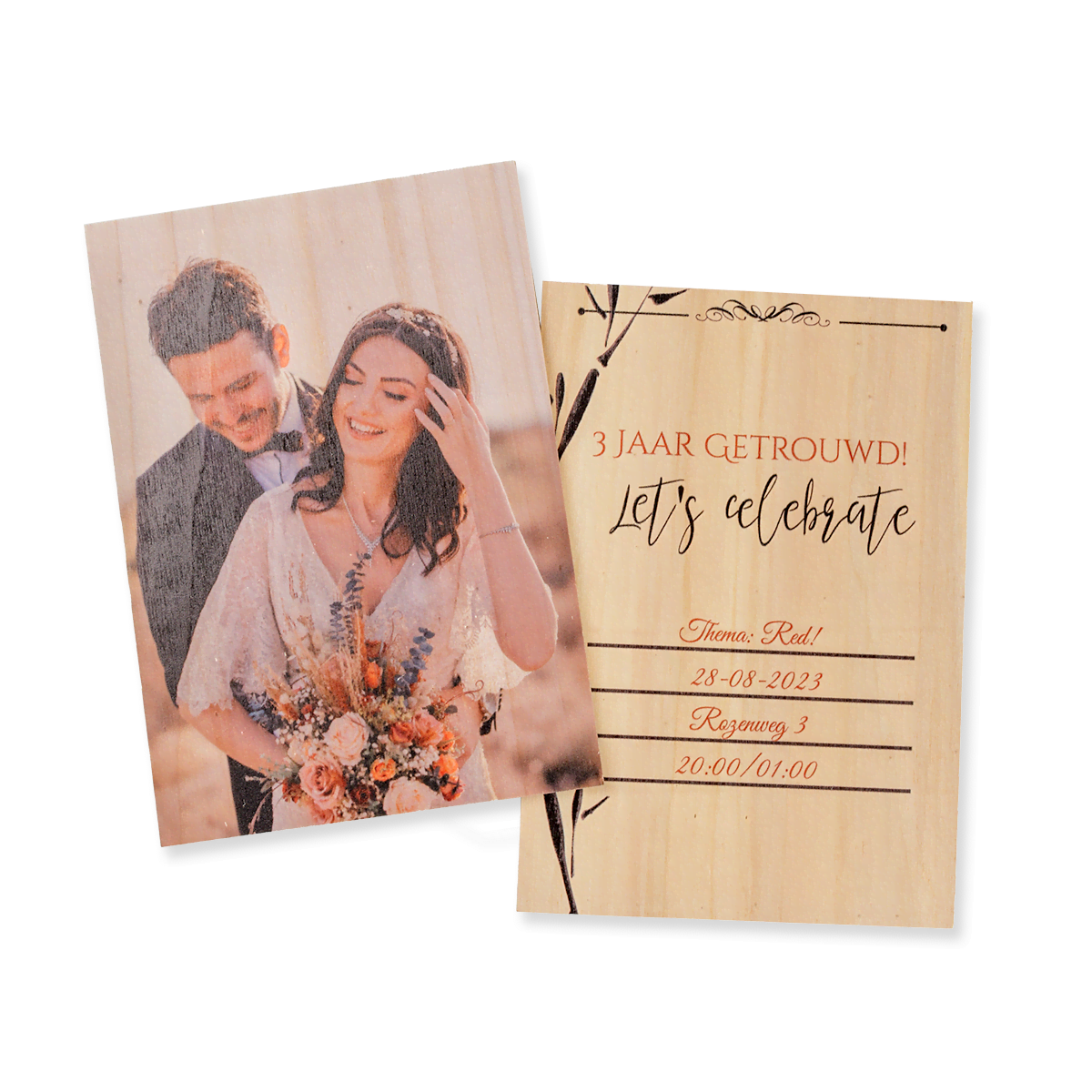 Houten kaart per set maken