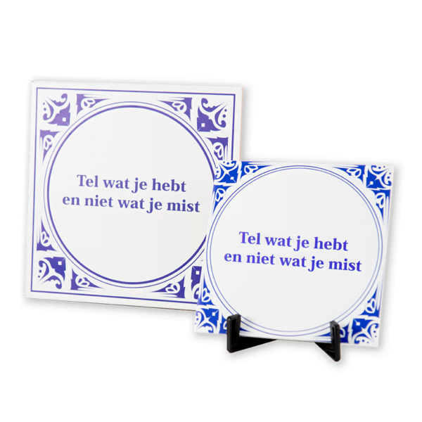 Delfts Blauw Tegeltje Maken Met Grappige Spreuken