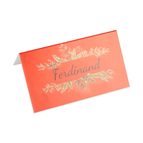 Kerstdiner naamkaartje