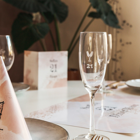 Champagneglas personaliseren
