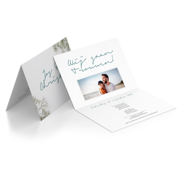 A5 dubbel kaart liggend trouwen A5 dubbel kaart liggend trouwen