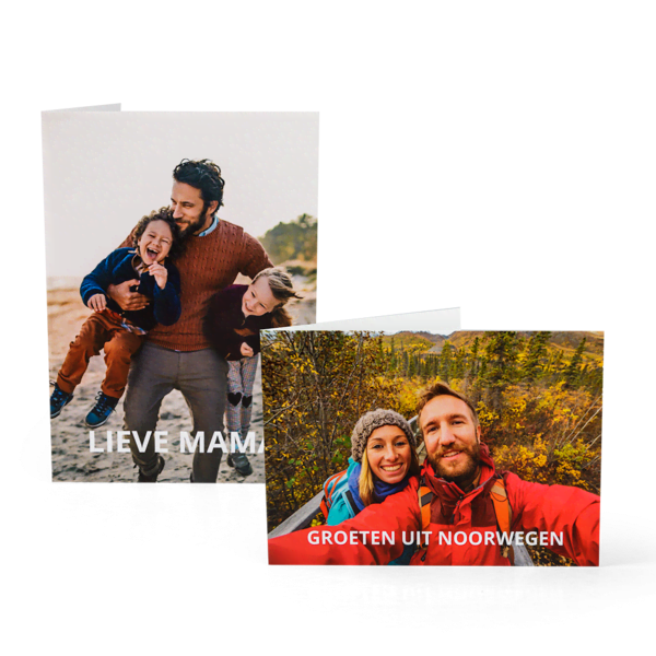 Dubbele A6 Kaart Liggend en Staand Dubbele A6 Kaart Liggend en Staand