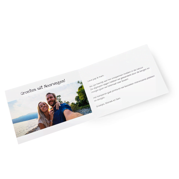 A6 dubbel kaart staand