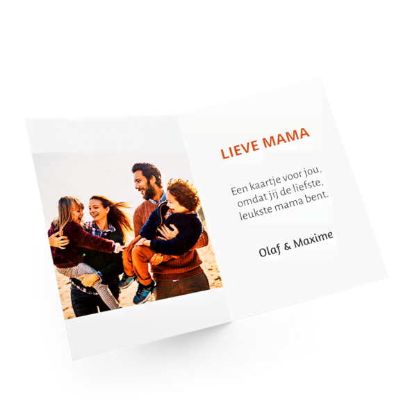 A6 dubbel kaart staand