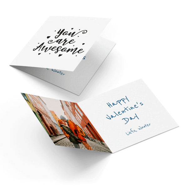 Dubbele kaart 14x14 vierkant Valentijn Dubbele kaart 14x14 vierkant Valentijn