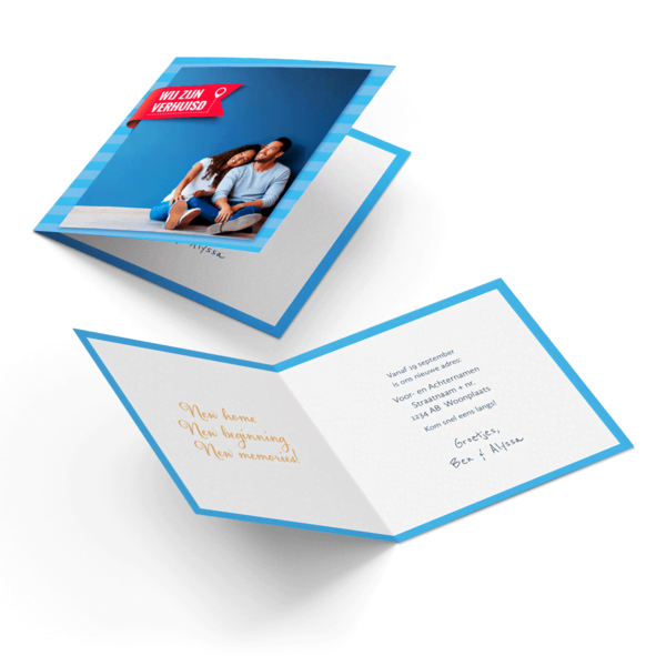 Dubbele kaart 14x14 vierkant verhuizen Dubbele kaart 14x14 vierkant verhuizen