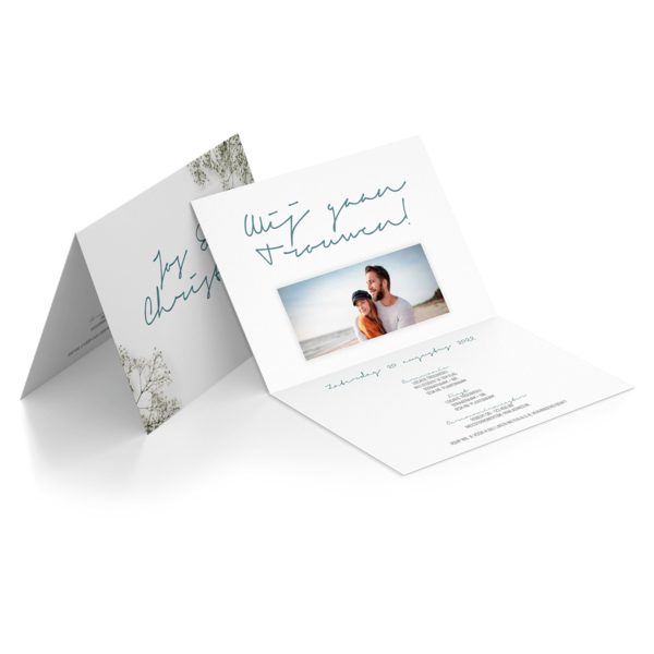 A5 dubbel kaart liggend trouwen