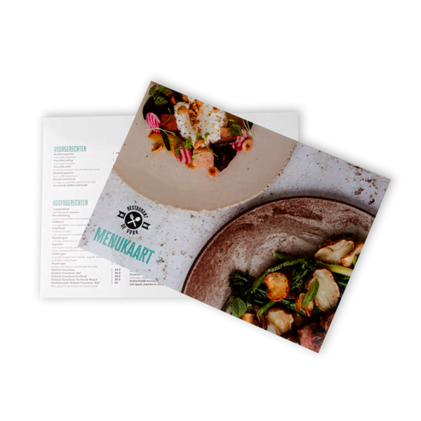 Menukaart A3 liggend achterkant Menukaart A3 liggend achterkant
