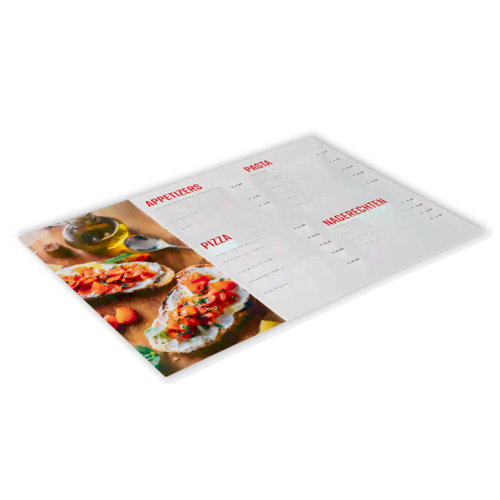 Menukaart A3 liggend achterkant 