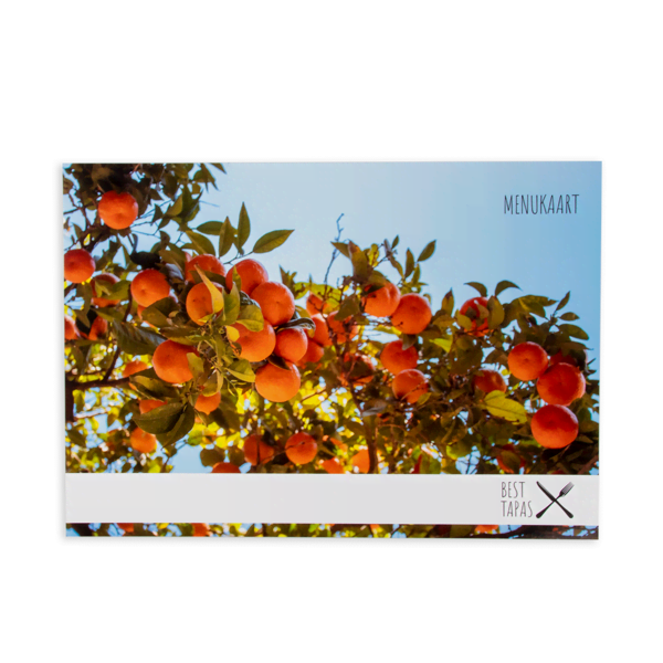 Menukaart A4 liggend Menukaart A4 liggend