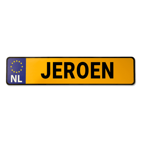 Kentekenplaat met naam maken