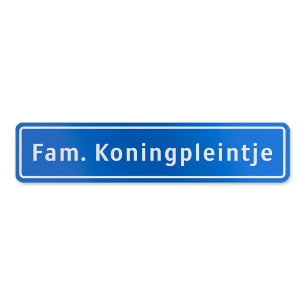 Straatnaambord maken normaal