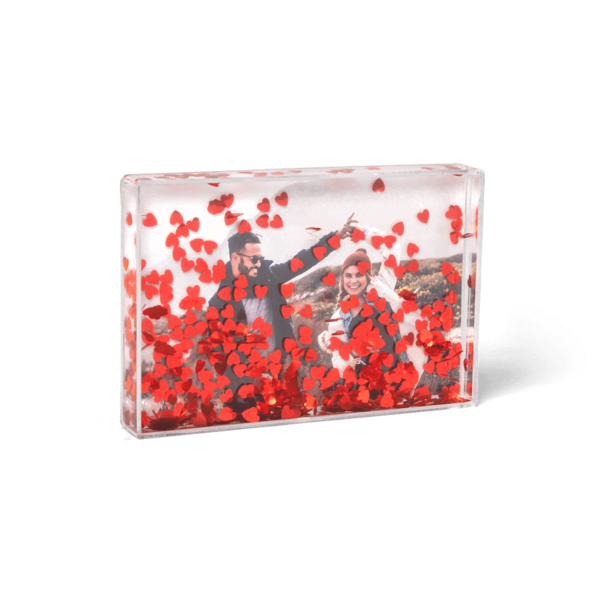 Fotoblok met glitter rood