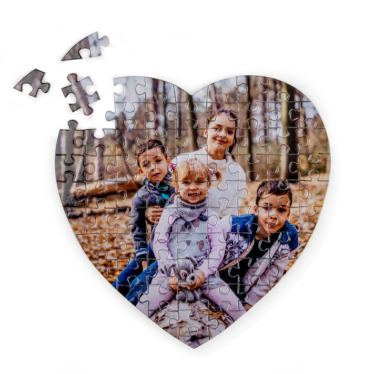 Harten fotopuzzel met eigen foto