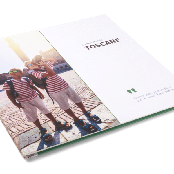 Grønn fotoboek 30x30 vierkant maken