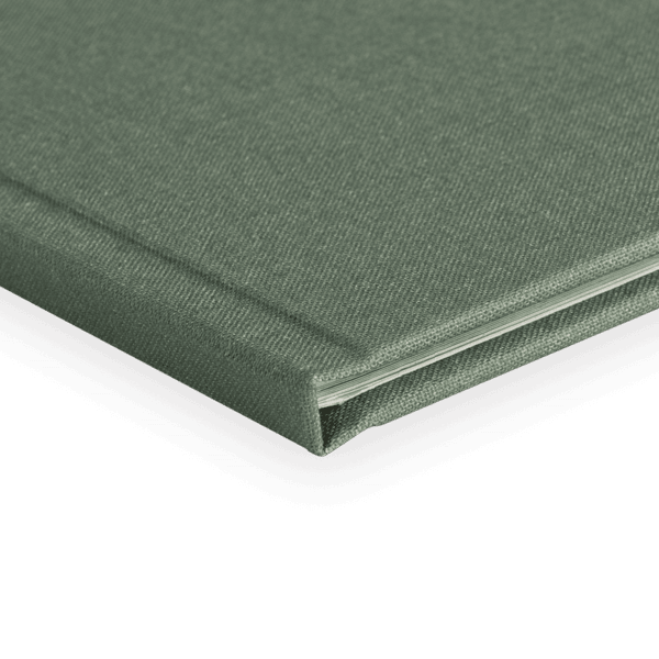 Grønn linnen cover A4 liggend