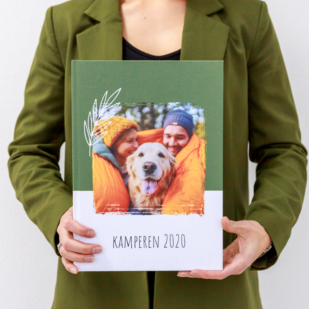 Grønn fotoboek a4 staand maken