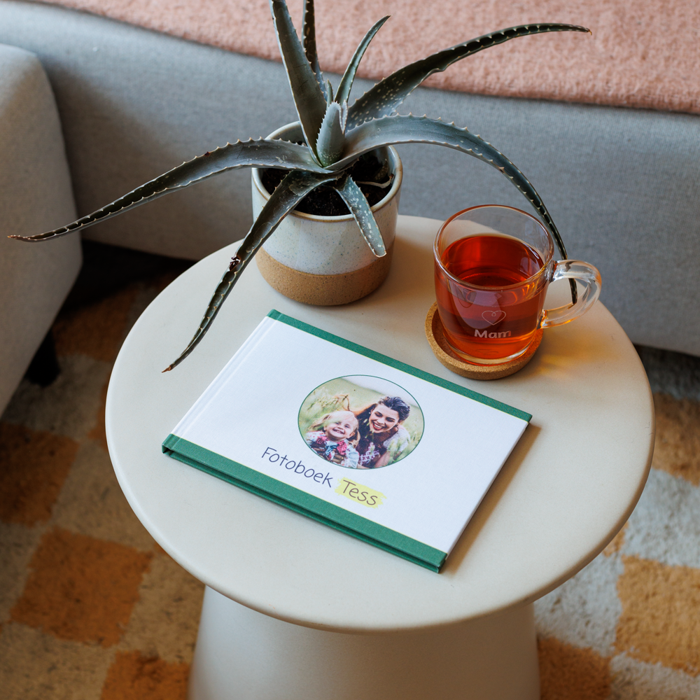 Grønn fotoboek a5 liggend maken