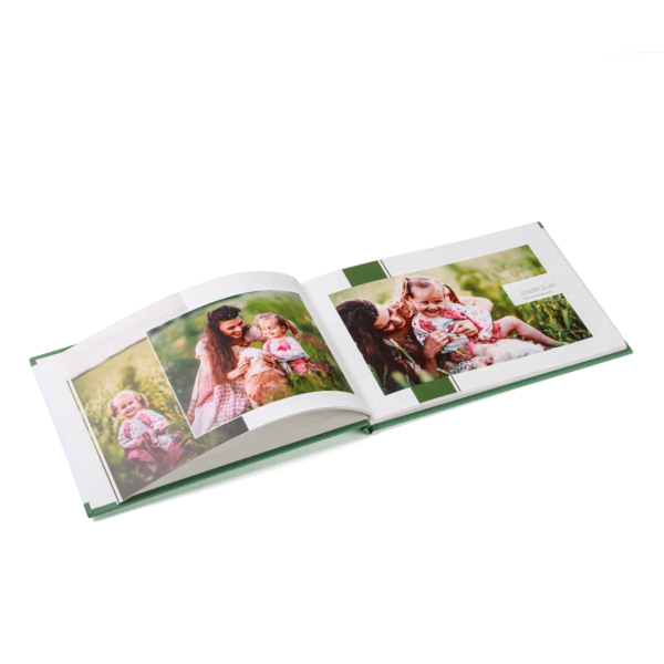 Grønn fotoboek maken liggend