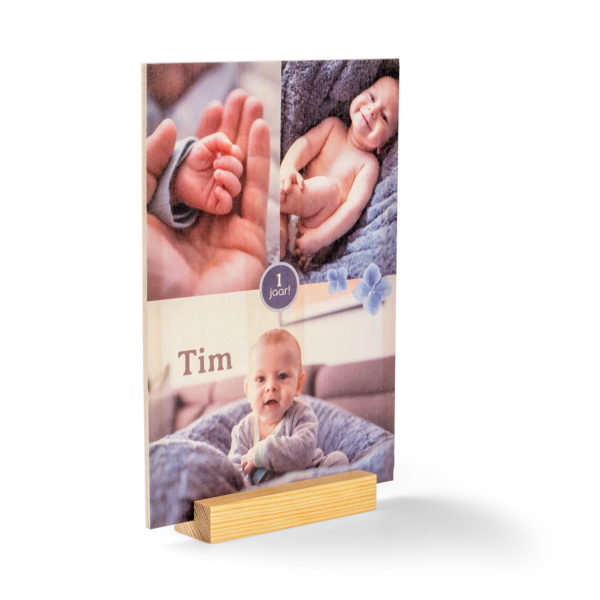 Houten kaart met houder Houten kaart met houder