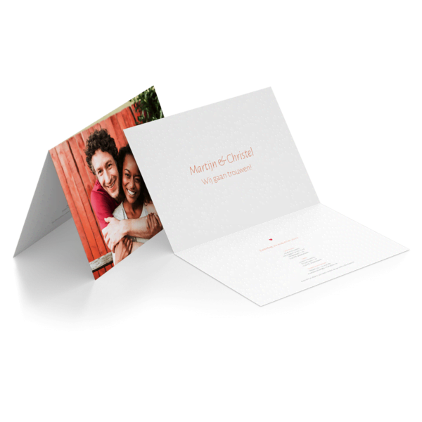 A4 dubbel kaart liggend trouwen A4 dubbel kaart liggend trouwen