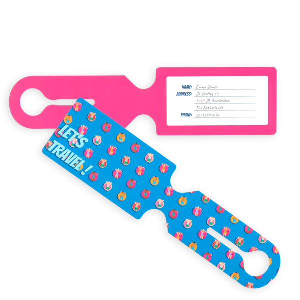 Bagagelabels met foto en tekst Bagagelabels met foto en tekst