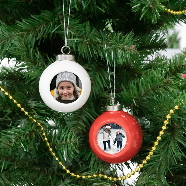 Kerstballen met foto maken