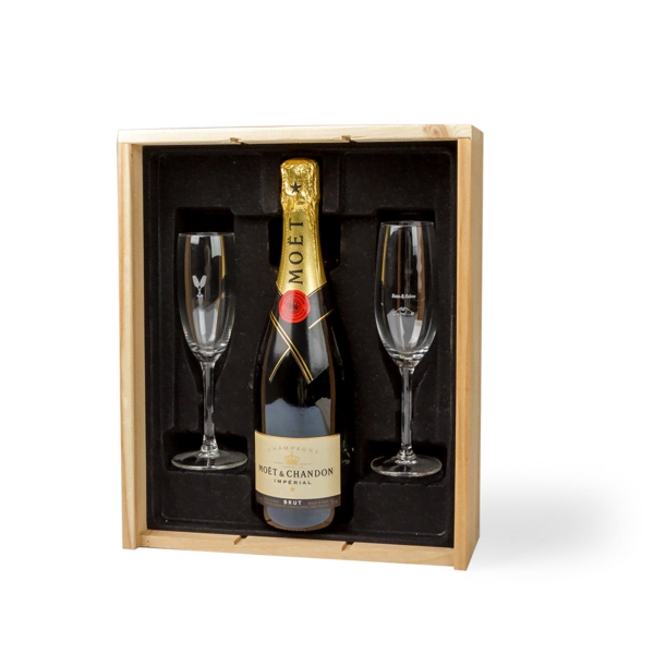 Champagne met inhoud geschenkkist