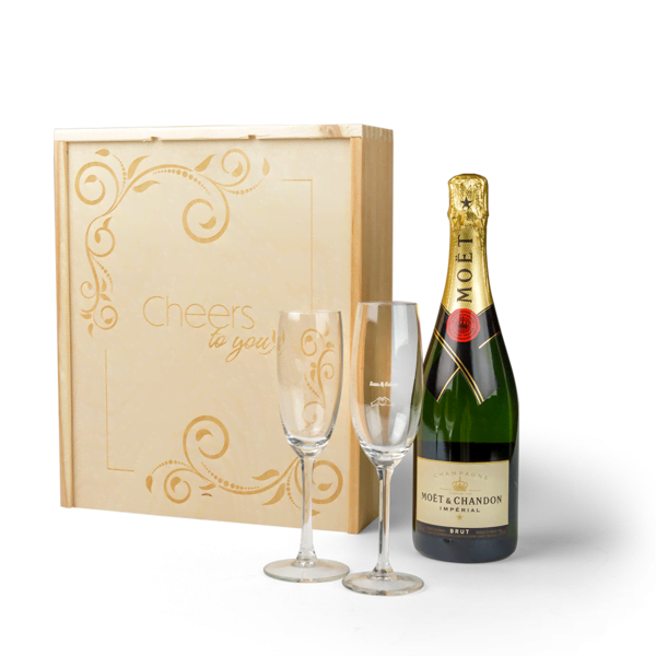 Geschenkkist champagne dicht Geschenkkist champagne dicht