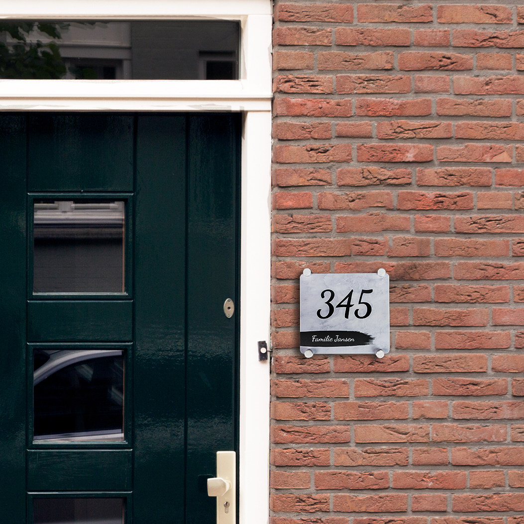 Huisnummerbord personaliseren Huisnummerbord personaliseren