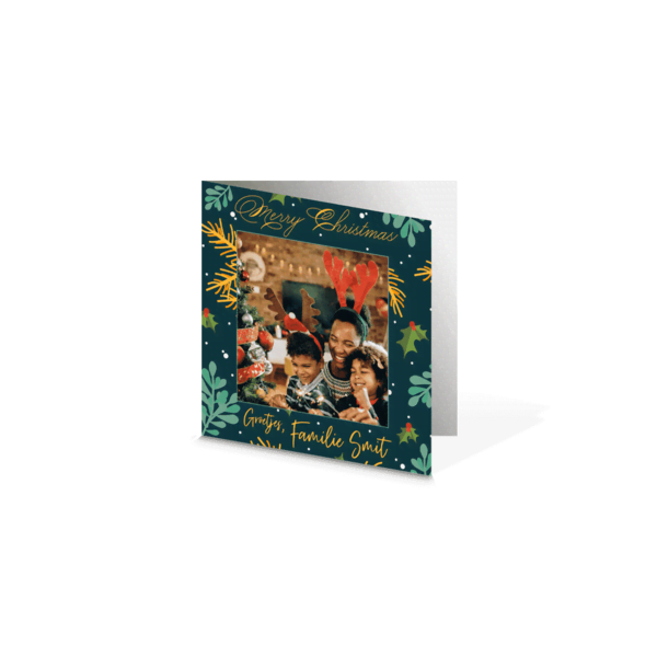 Kerstkaart dubbel 10x10 Vierkant Kerstkaart dubbel 10x10 Vierkant