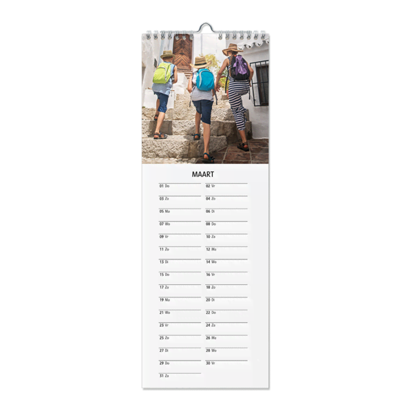 Binnenkant jaarkalender 15x42 staand