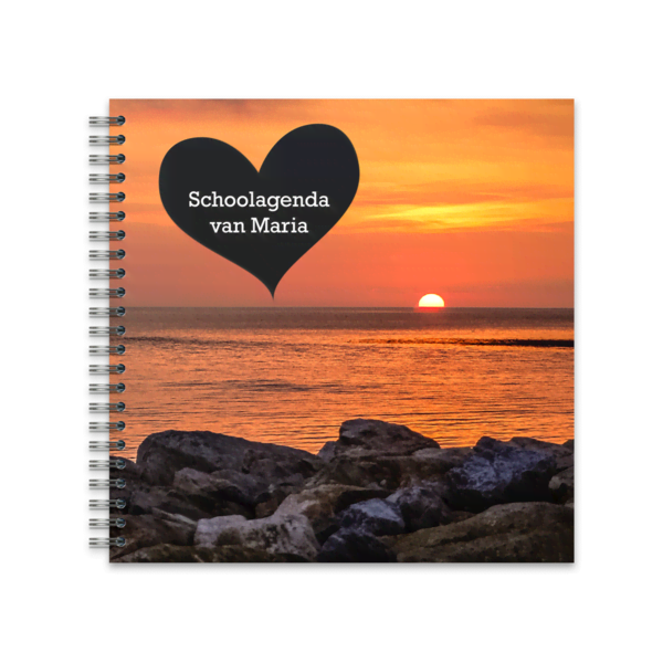 Schoolagenda Spiraal 15x15 Vierkant
