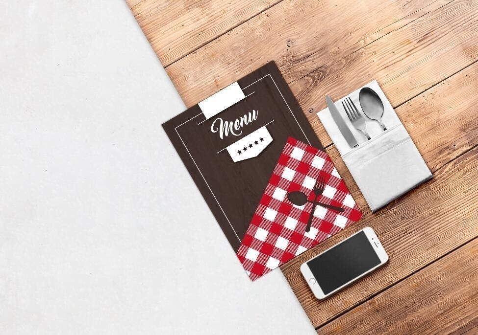 Menukaart A4 Staand sfeer Menukaart A4 Staand sfeer