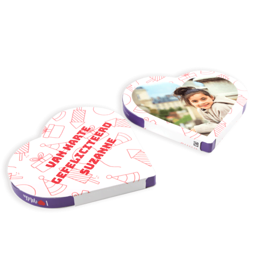 Gepersonaliseerd Milka Chocolade hart Gepersonaliseerd Milka Chocolade hart
