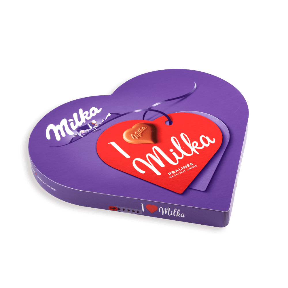 Milka chocolade hart bedrukken Milka chocolade hart bedrukken