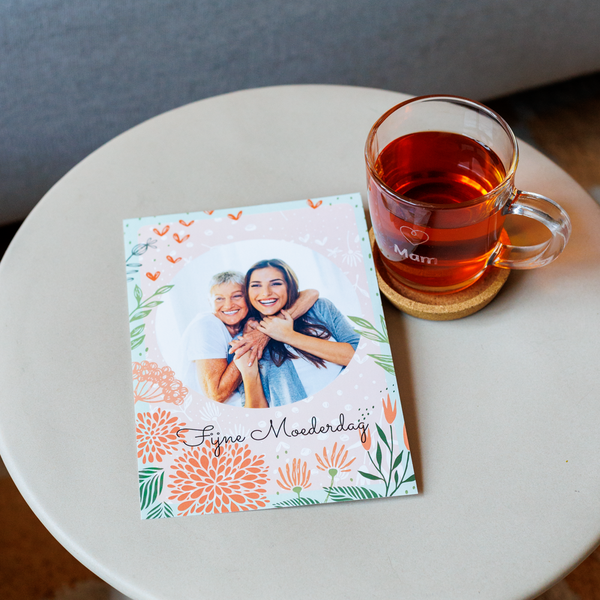 Enkel kaart A5 liggend Moederdag Enkel kaart A5 liggend Moederdag