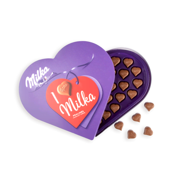 Milka chocoladehart open
