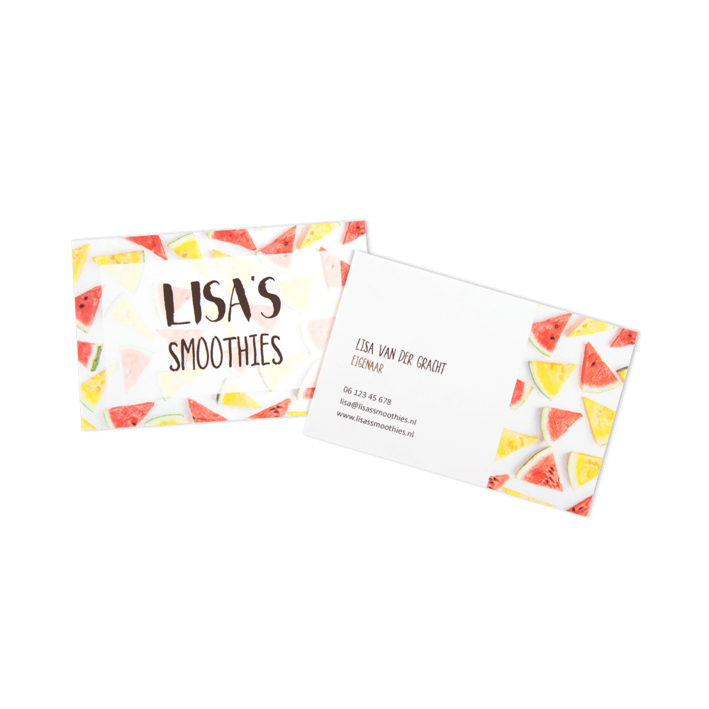 Visitekaartjes Liggend (50 st) — maat 8.5×5.5 cm