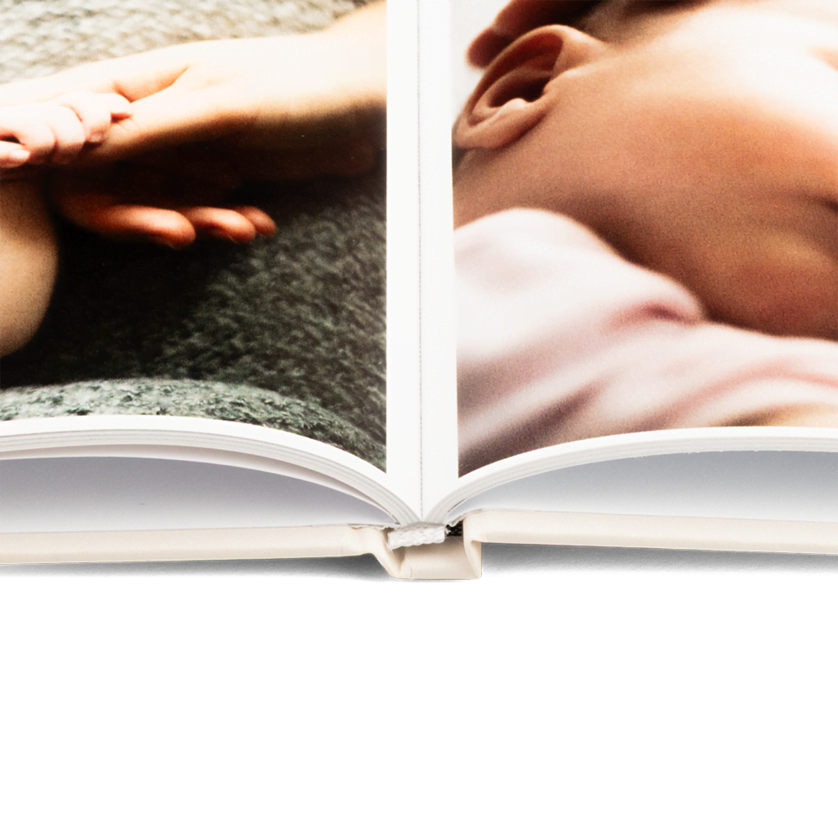 Fotoboek hardcover A6 liggend open