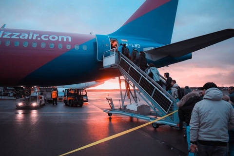 Passagiers voor vliegtuig Passagiers voor vliegtuig