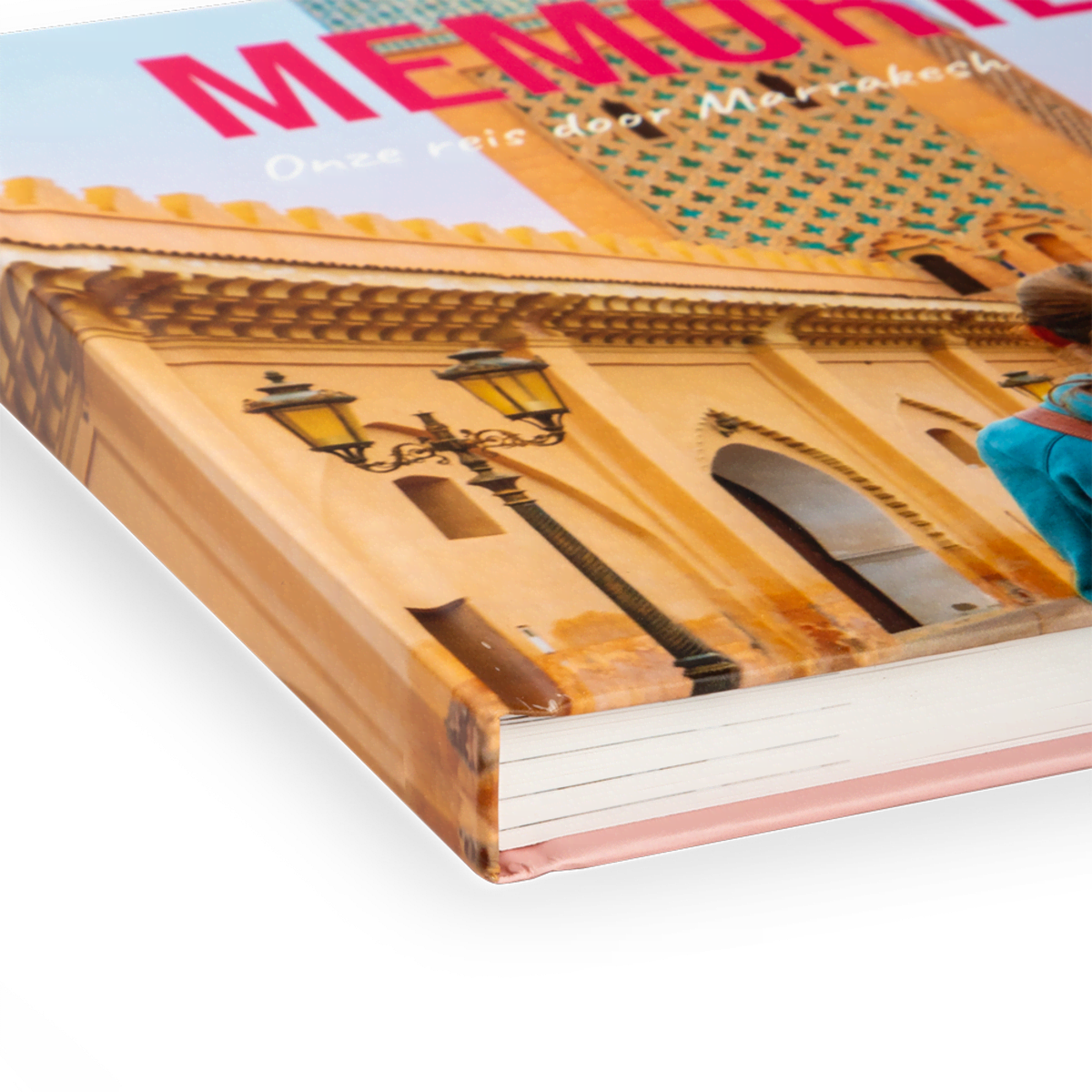 Fotoboek vlakliggend 21x21 hoek